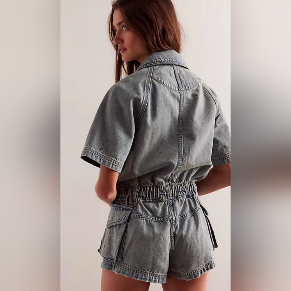 We The Free Light Blue Denim Jacket - Picture 3 of 8